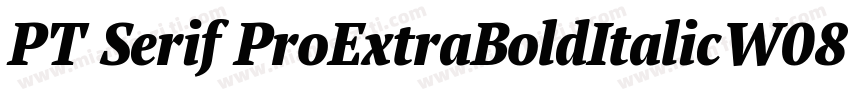 PT Serif ProExtraBoldItalicW08字体转换